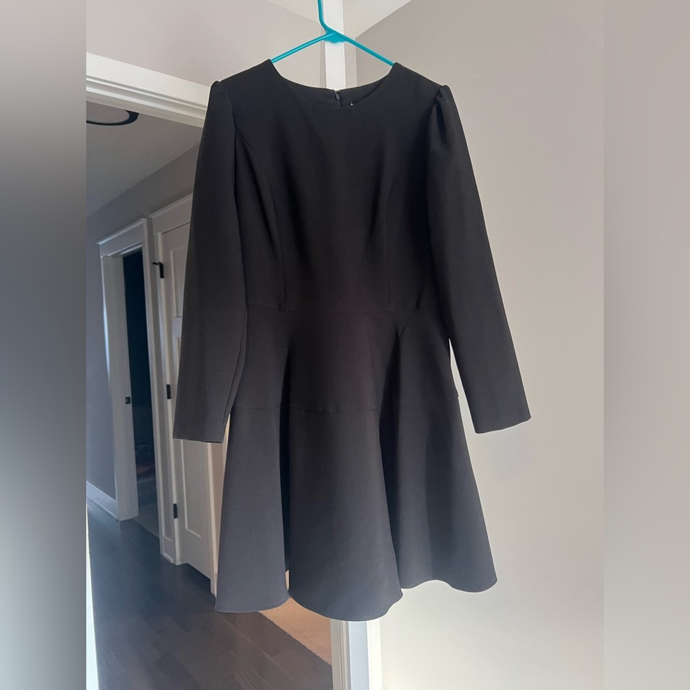 Gal Meets Glam Collection Womens Dress Fit & Flare Long Sleeves Black